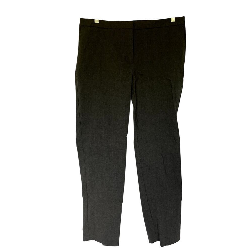 Mario Serrani Glen Check Trousers‎ 10 Gray Women Business Casual Rayon Blend